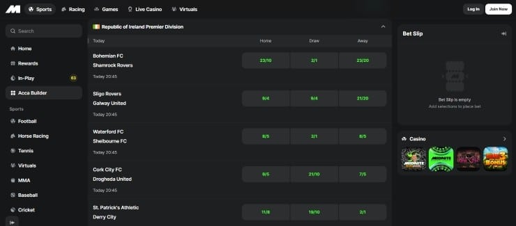 Midnite - top Irish betting site for accas