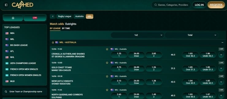 Cashed - one of the most trusted sports betting apps in Australia