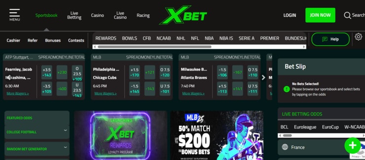 best betting sites XBet odds