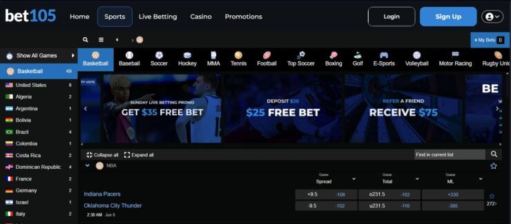 Bet105 - one of the best new online betting sites in the US