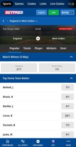 BetFred - overall best betting app in the UK