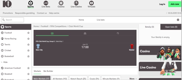 10Bet - one of the best football betting sites UK