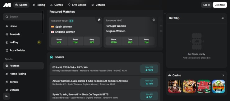 Midnite - one of the best online football betting sites for UK bettors