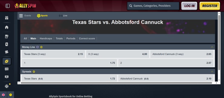 Allyspin - one of the best new betting sites Canada has to offer