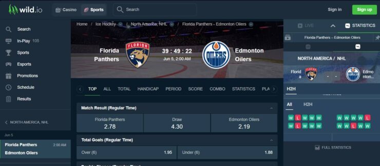 Wild.io - one of the best brand new sportsbooks
