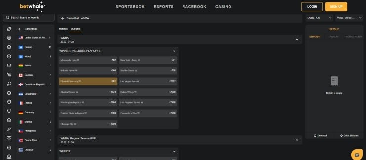 BetWhale - the best Arizona sports betting site