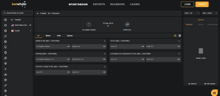 BetWhale Best California Betting Sites