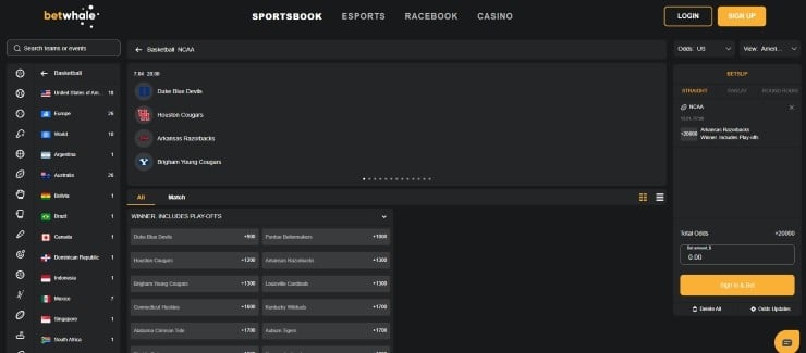 BetWhale - choose your bet