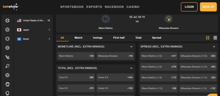 BetWhale - the best Florida betting site