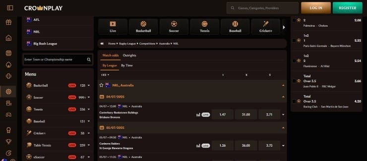 Crownplay - top rated betting site with PayID
