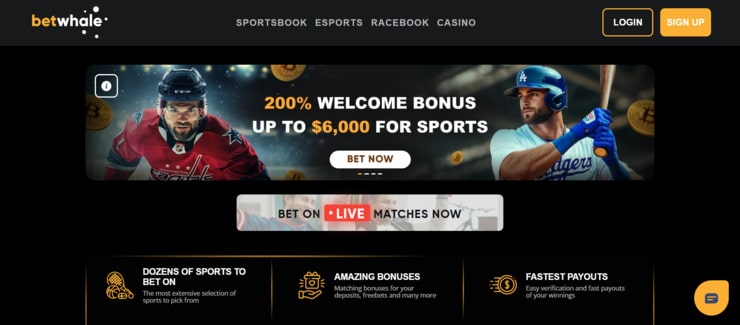 BetWhale - overall best site for sports betting in Oregon