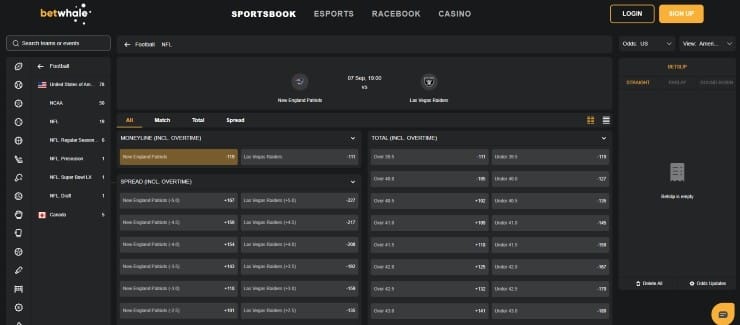 BetWhale - the best site for sports betting in Maine