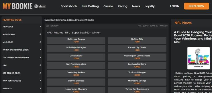 MyBookie - top rated site for sports betting in Maine