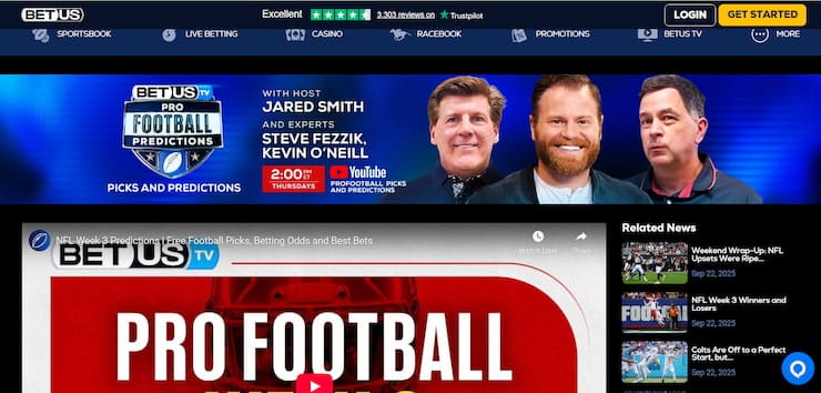 BetUS TV offers live analysis and bet predictions for Tennessee sports betting