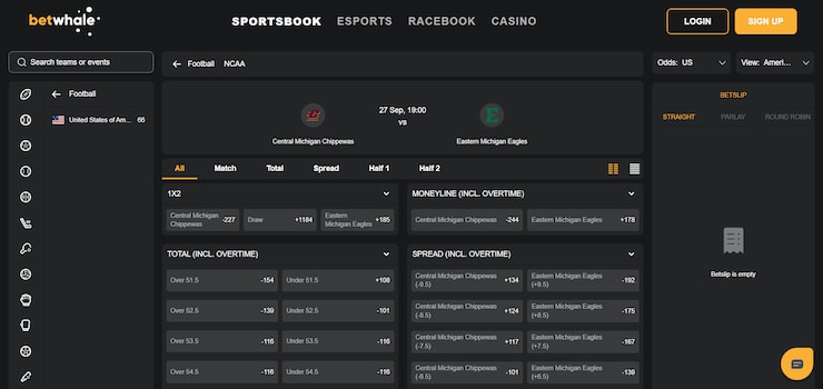 BetWhale ranked No.1 choice among football betting sites in Michigan for overall experience and reliability