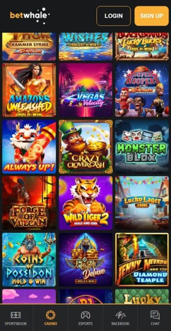 BetWhale is ranked the best casino app