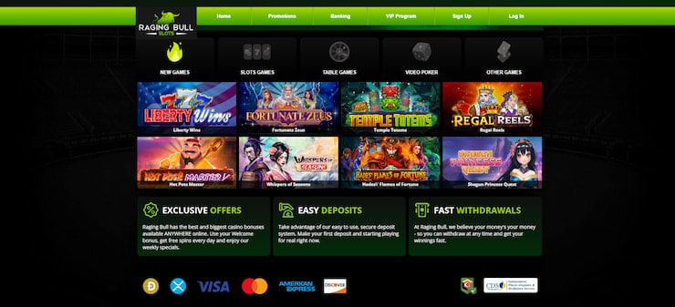 Raging Bull - one of the most trusted online casinos that pay real money