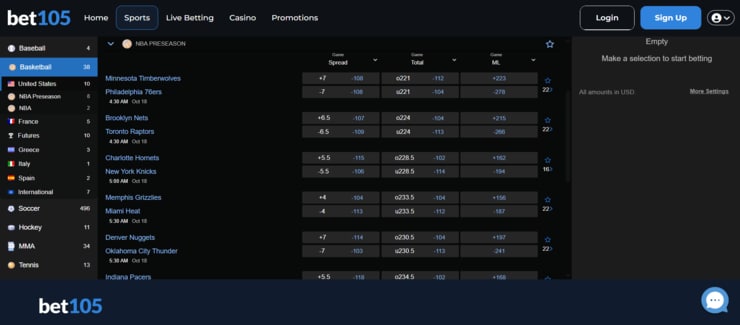 Bet105 a top women's basketball betting site