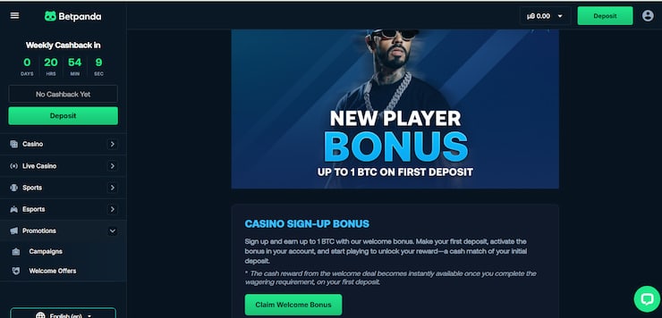 Claim the BetPanda welcome bonus
