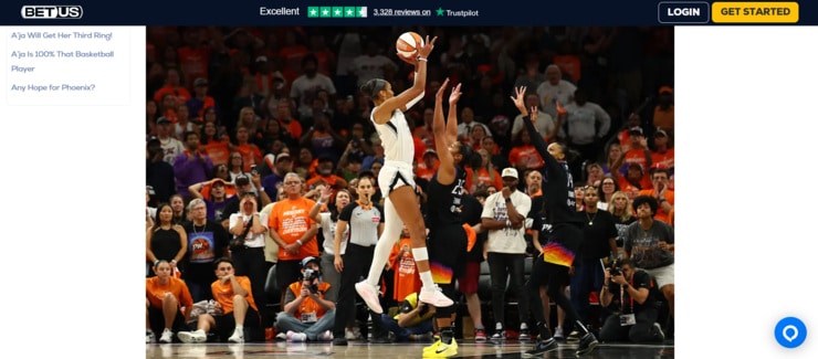 BetUS best WNBA betting site