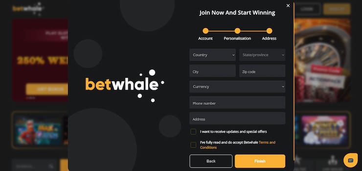 BetWhale verify your identity for your online slots account