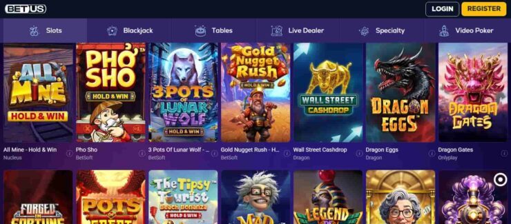 Texas casino slots at BetUS