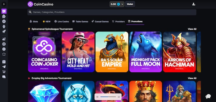 CoinCasino has the best Bitcoin casino promotions.
