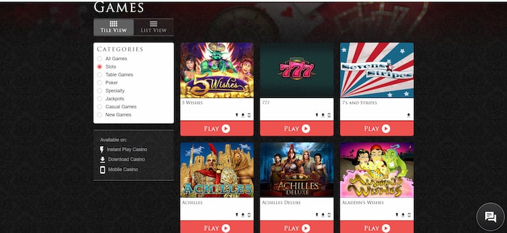 Lucky Red - one of the most trusted offshore casinos fo US players