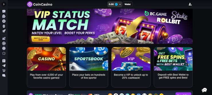 Click the No KYC Casino Sign Up Button