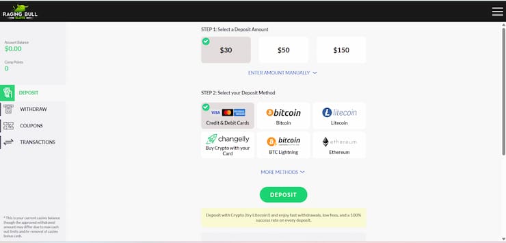 Step 4: Make your first deposit and claim bonus