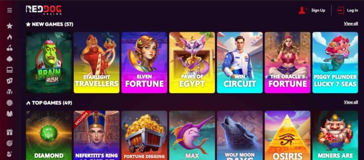 Red Dog - top rated online casino in New York
