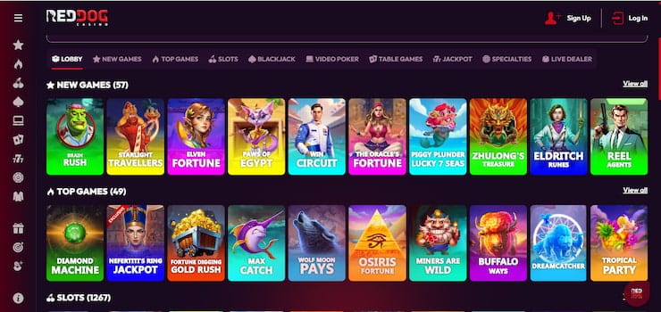 Red Dog offers a valuable no deposit bonus for online slots players