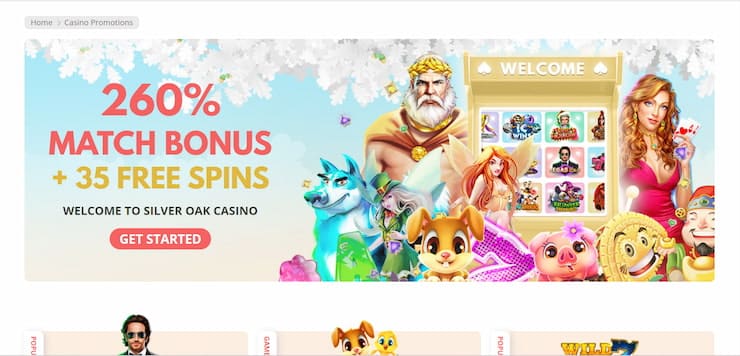 Silver Oak offers a great welcome bonus for Inclave casino players