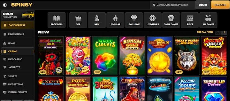 Casino online spinsy