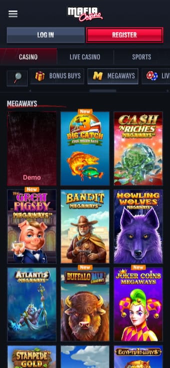 Schermata del casino mafia su iPhone 13 Pro