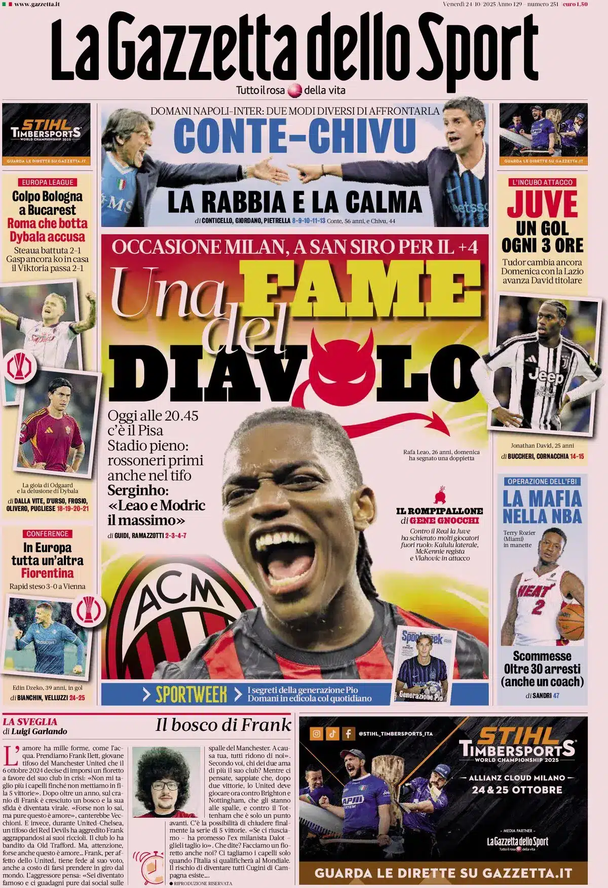 Friday’s Headlines And Serie A Latest