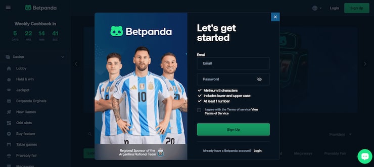 Step 2: Register your Bitcoin casino Australia account