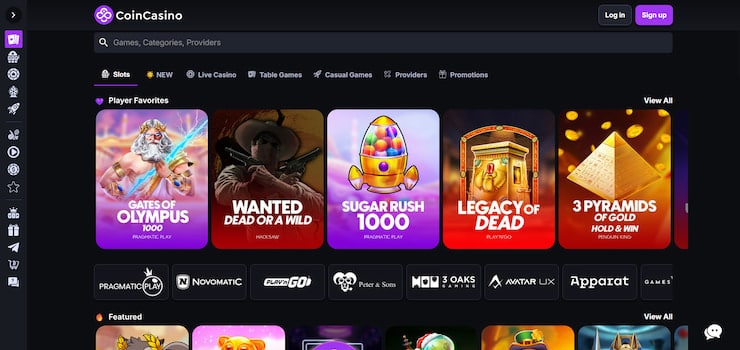 Step 1: Visit the CoinCasino site