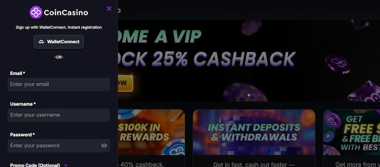 Step 2: Register your details on the Israel Casino