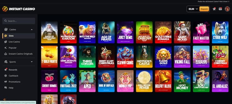 Instant Casino has a lot of NZ online pokies