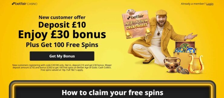 Bonificación de Betfair Casino