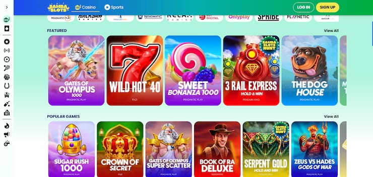 Samba Slots is the best casino site in India for slot games and tournaments