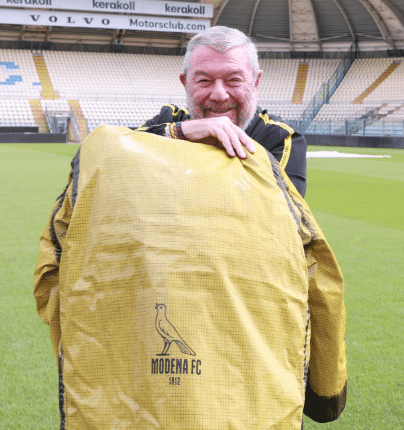 Modena’s Carlo Rivetti Flaunts Custom-Made Stone Island Jacket