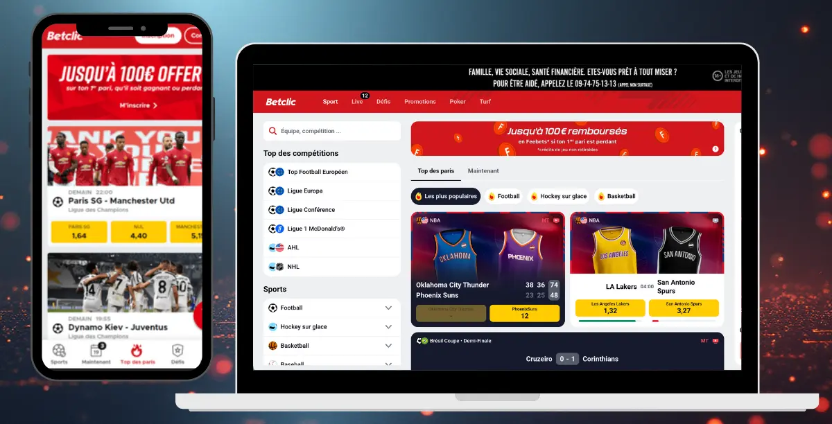 Betclic application de paris sportifs france