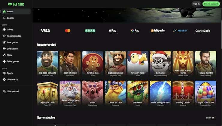 At look at BetNinja and its rich selection of pokies.