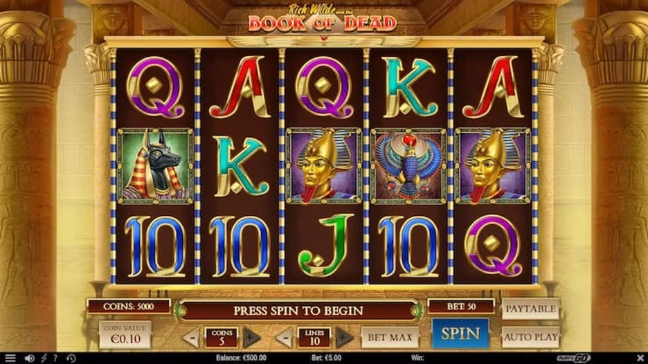 book of dead pokie