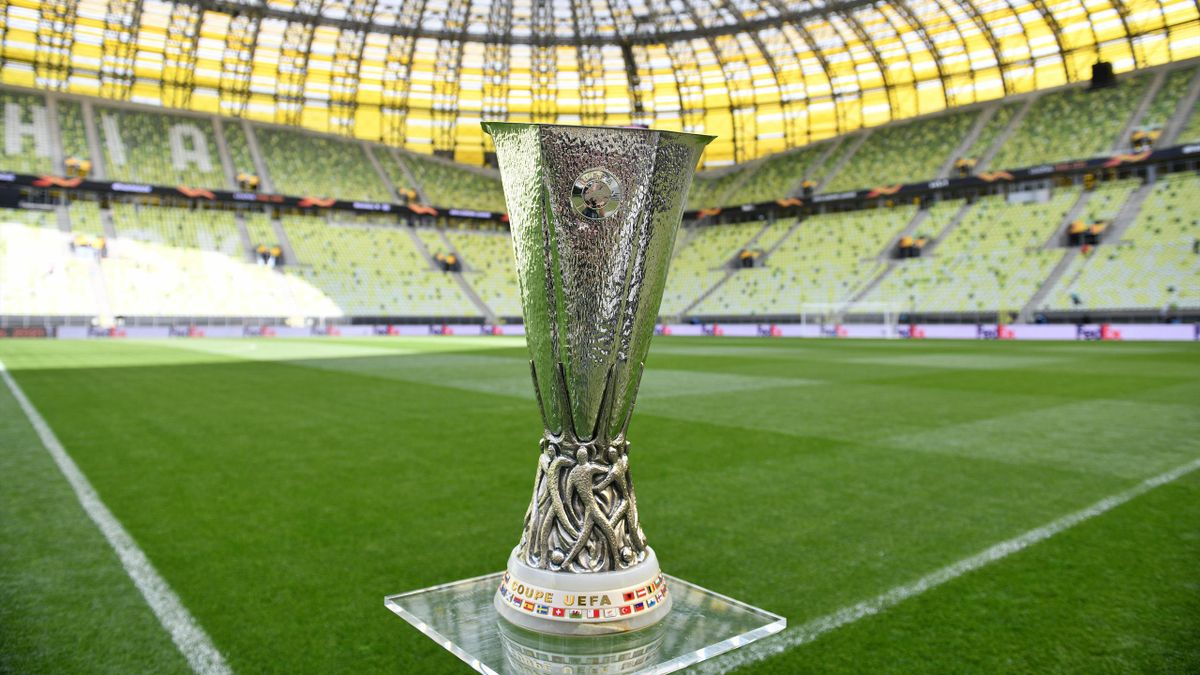Europa League Trophy Bologna and Roma In Contention