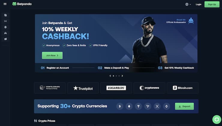 An image showing BetPanda landing page and its generous welcome bonus.