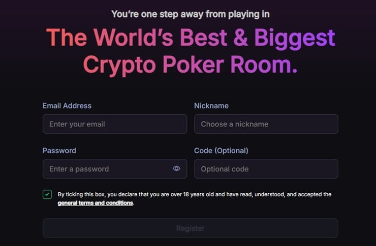 Coinpoker Registration