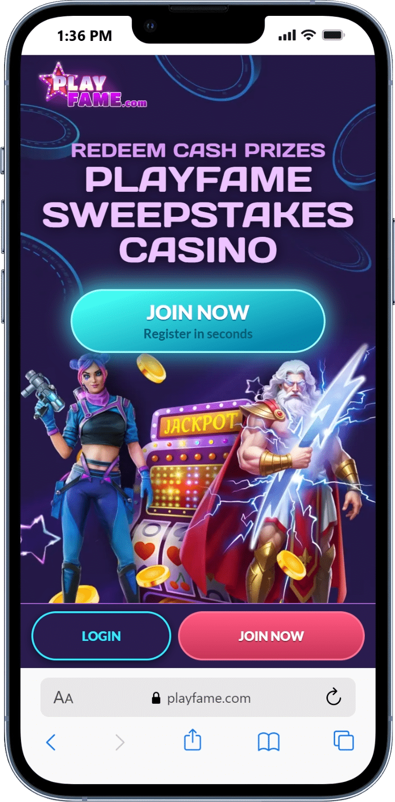 Play Fame - best Bitcoin sweepstakes casino for crypto native play